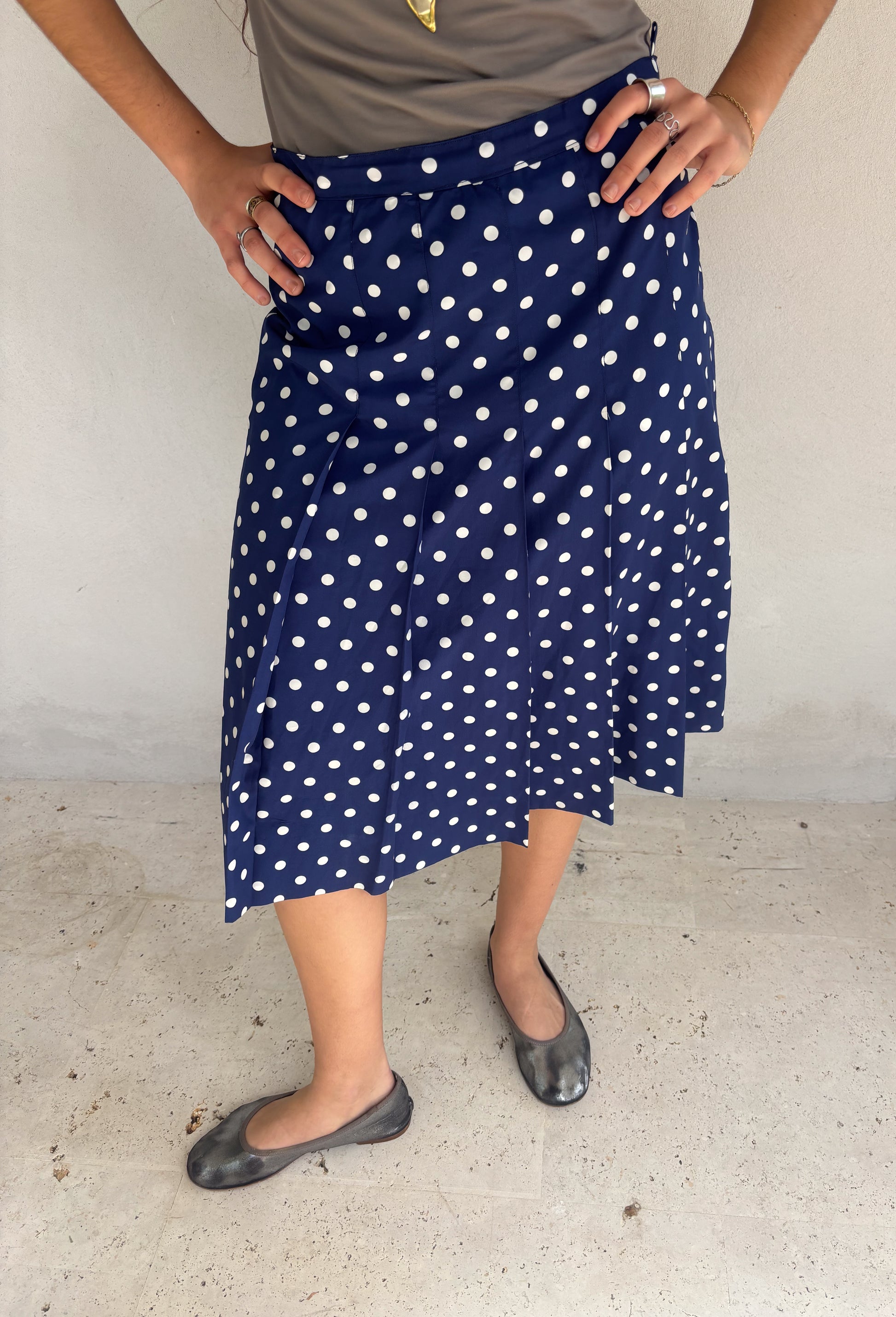 The Becker polka dot skirt