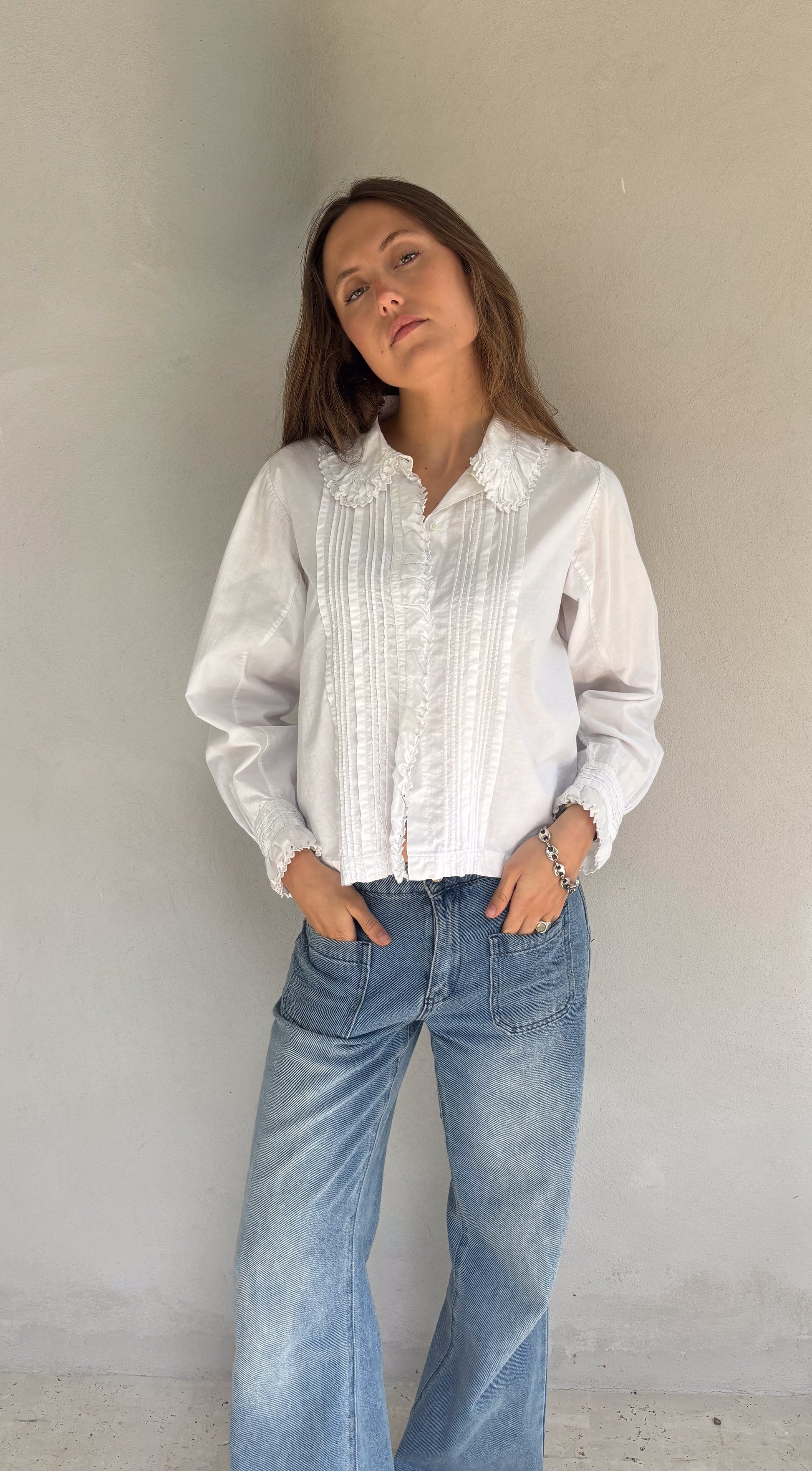 The Delon white blouse