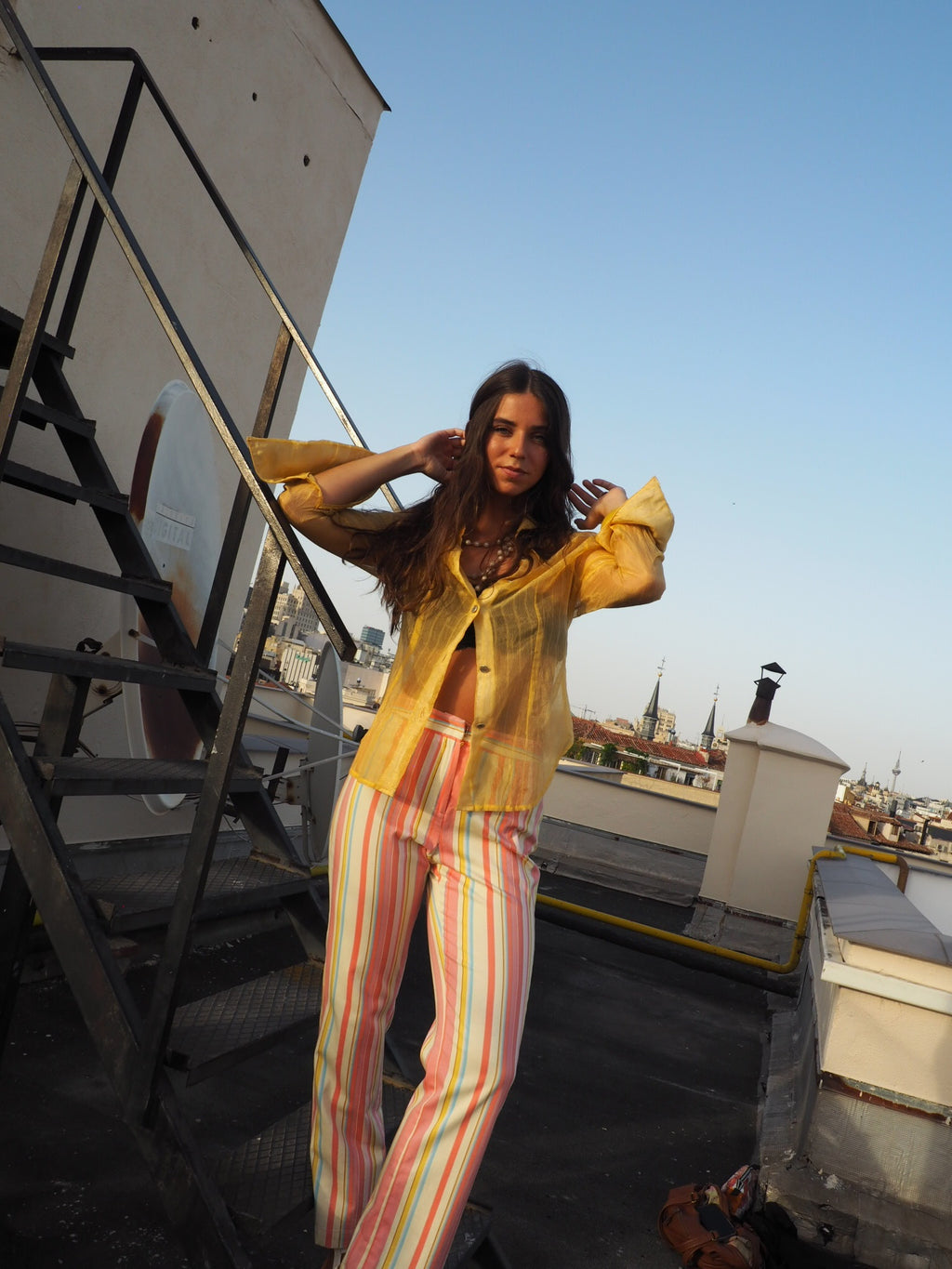 The striped pants