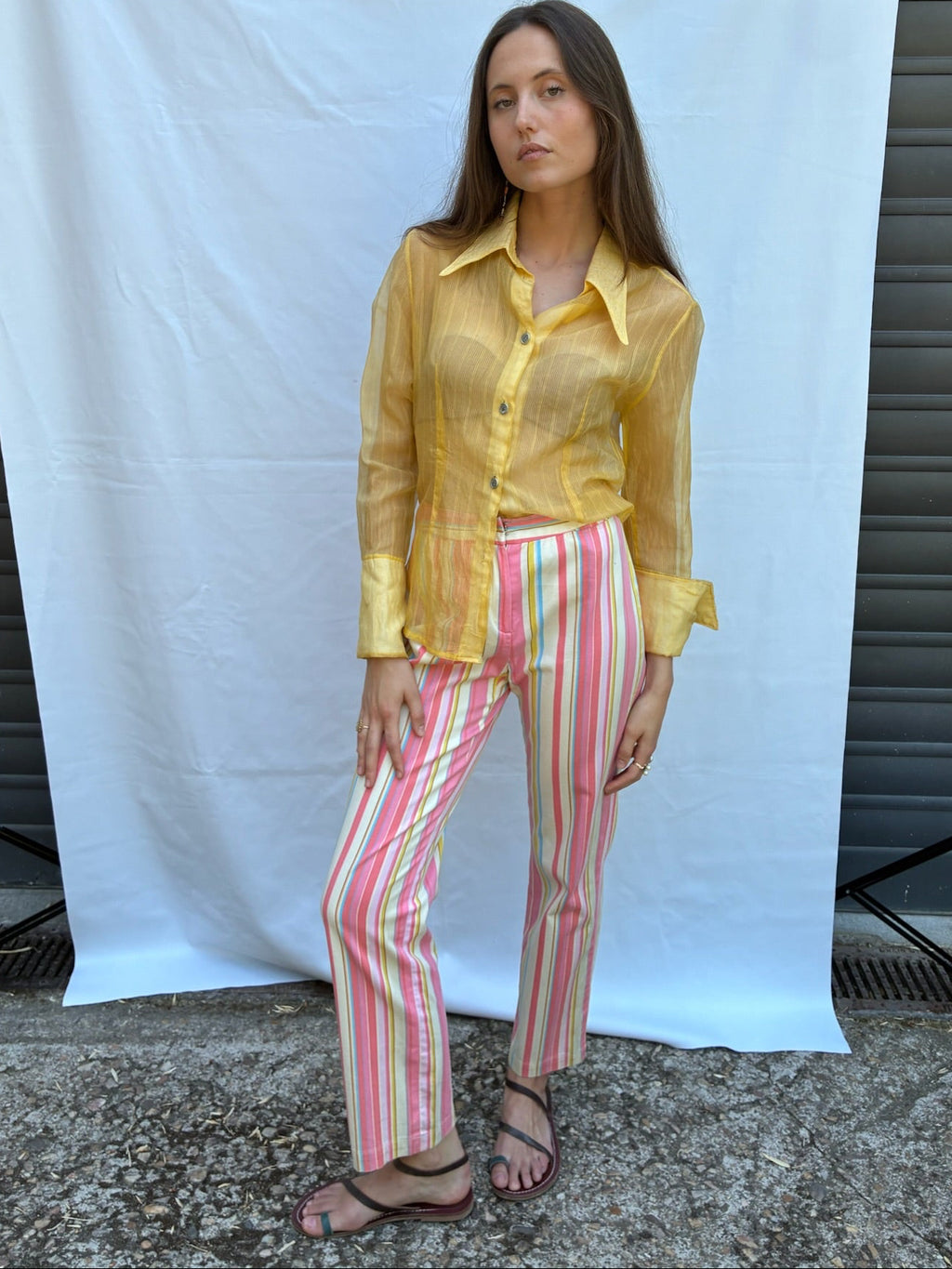 The striped pants