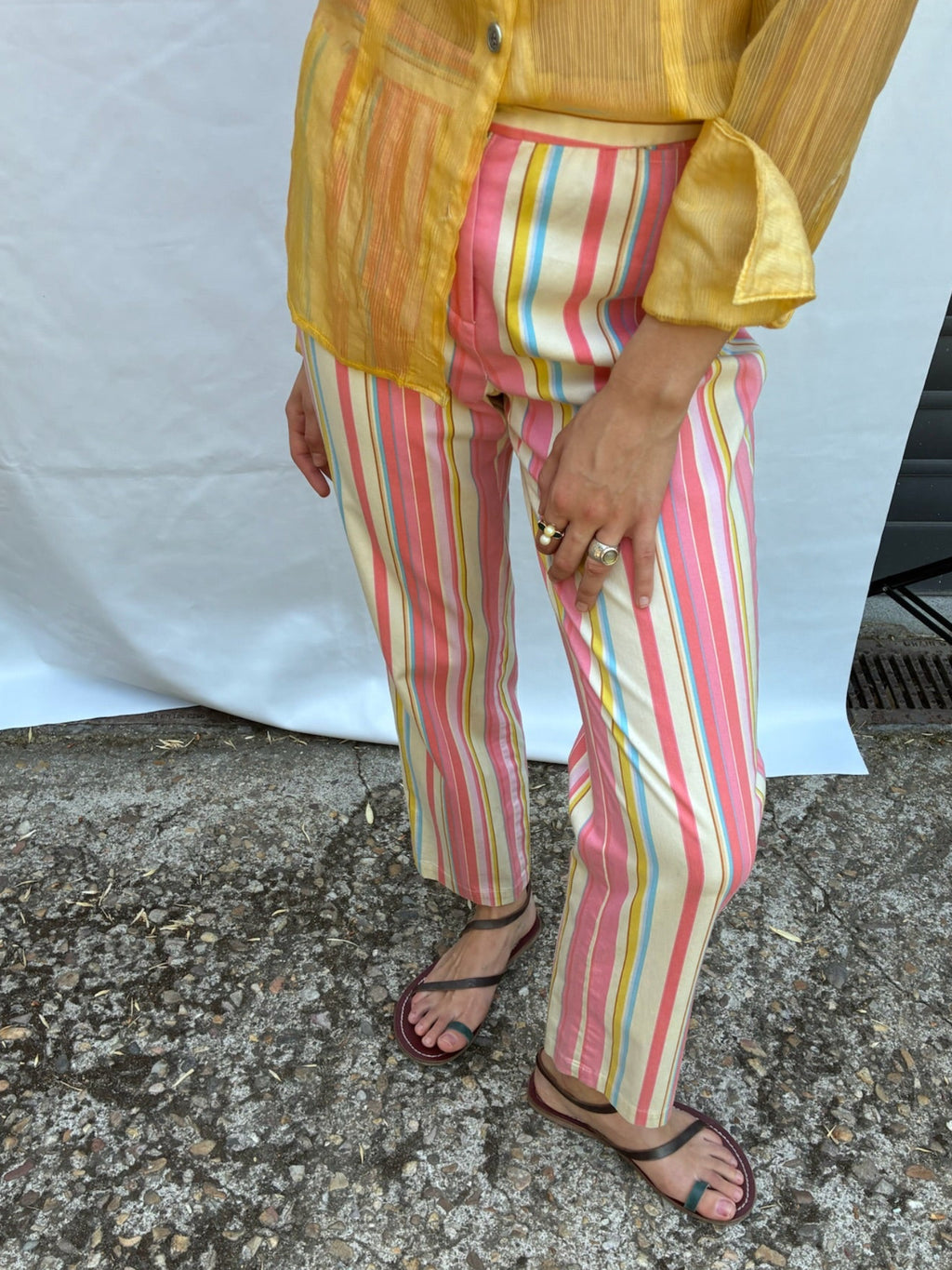 The striped pants